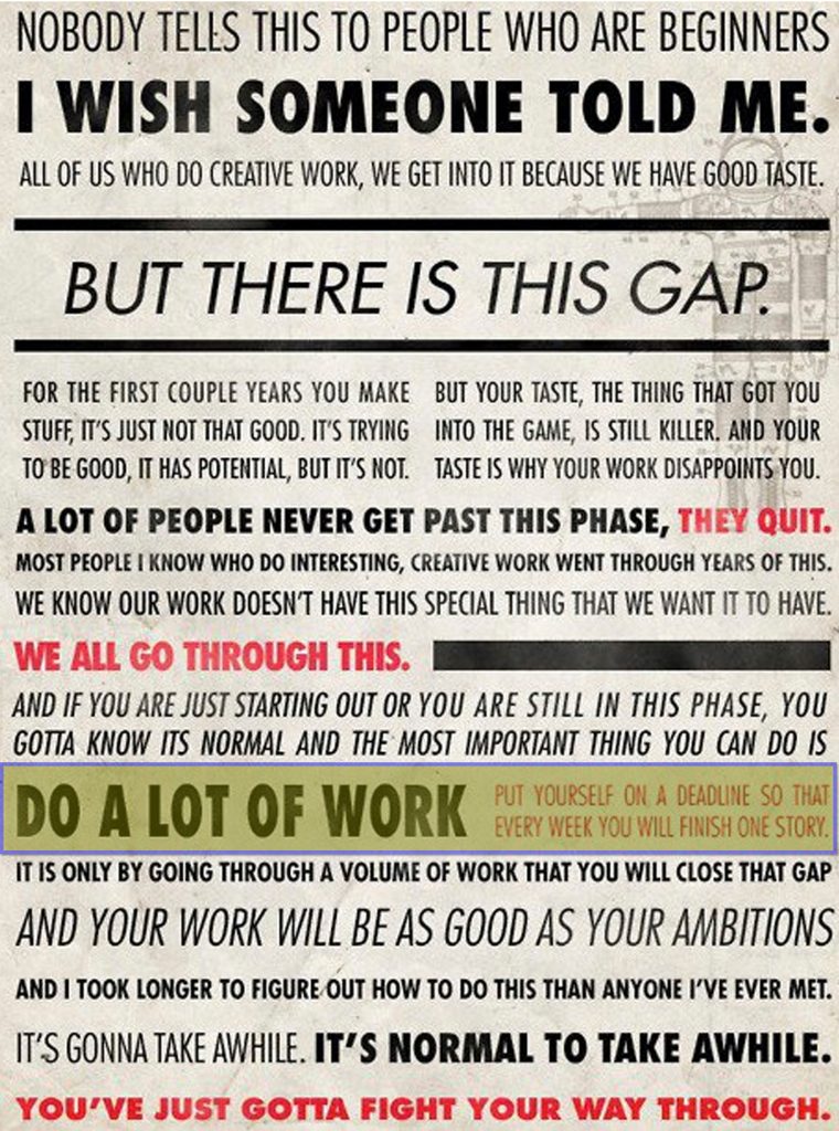 Ira Glass advice to creatives
