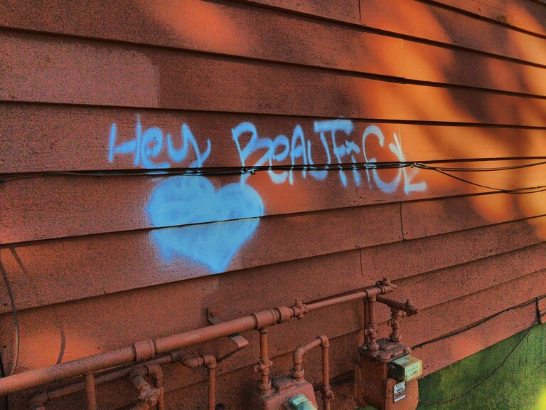 Hey Beautiful  -  graffiti